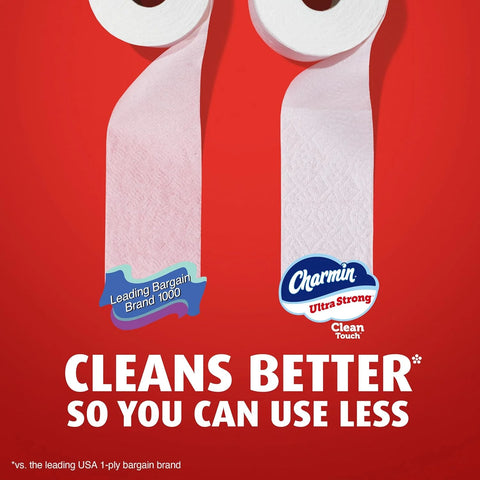 Charmin Ultra Strong Clean Touch Toilet Paper, 6 Family Mega XL Rolls = 42 Regular Rolls