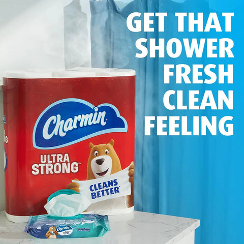 Charmin Flushable Wipes, 40 Count (Pack of 24)